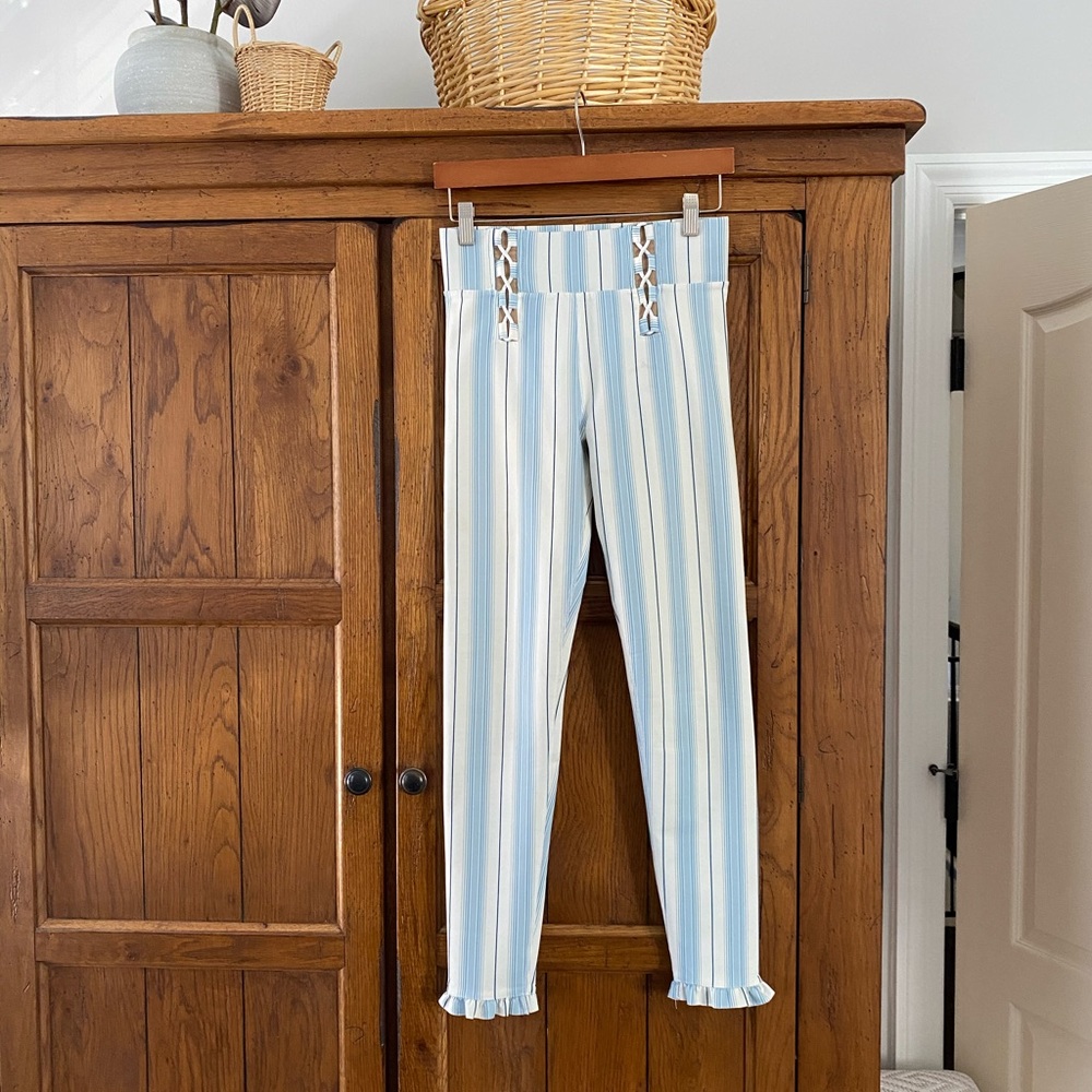 Carbon38 Striped Leggings! Super Cute. Pet And Sm… - image 1